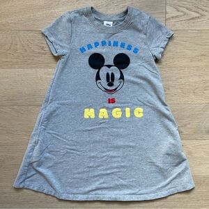 Disney Mickey Mouse Swing Dress Hanna Andersson Grey | Size 130 / US 8
